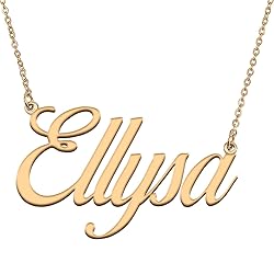 HUAN XUN Customized Custom Simple Any Name Necklace