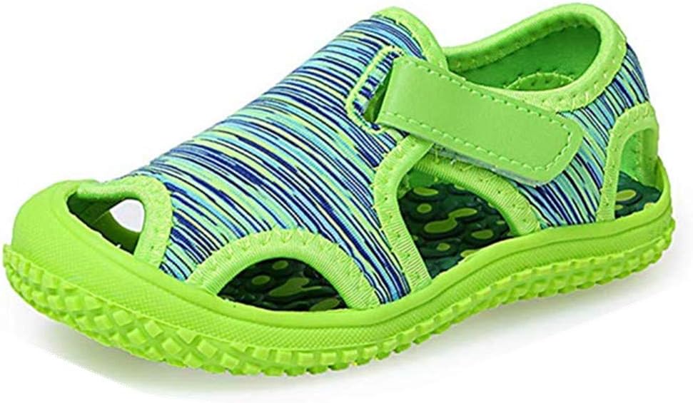 Hitmars Boys Girls Sandals Kids Summer Breathable Walking Sandal Anti Slip Infant Toddler Beach Shoes Pink Purple Blue Grey Green (Toddler/Little Kid/Big Kid) Blue1 4.5 UK Child EU 21
