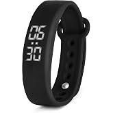 LIFEISLE Vibrating Alarm Wristband, Silent Waterproof Watch with Temperature Detection, USB Rechargeable for Heavy Sleepers Students Sports