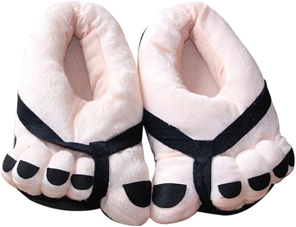 Chendongdong Pantofole Di Peluche A Forma Di Grande Piede Misura Da Adulto Unisex Colore Nero 26 Cm Amazon It Casa E Cucina