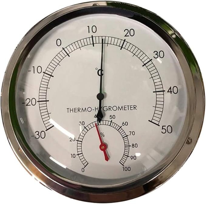 145mm Dial Stainless Steel Flanged Wall Mount Thermometer