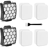 YUEYEE Filter Replacement for Shark UV850 UV900 LA490 LA492 Rotator Lift-Away ADV DuoClean PowerFins Upright Vacuum, Part XHF320 and XFFK602UKT, 4 Foam 2 HEPA