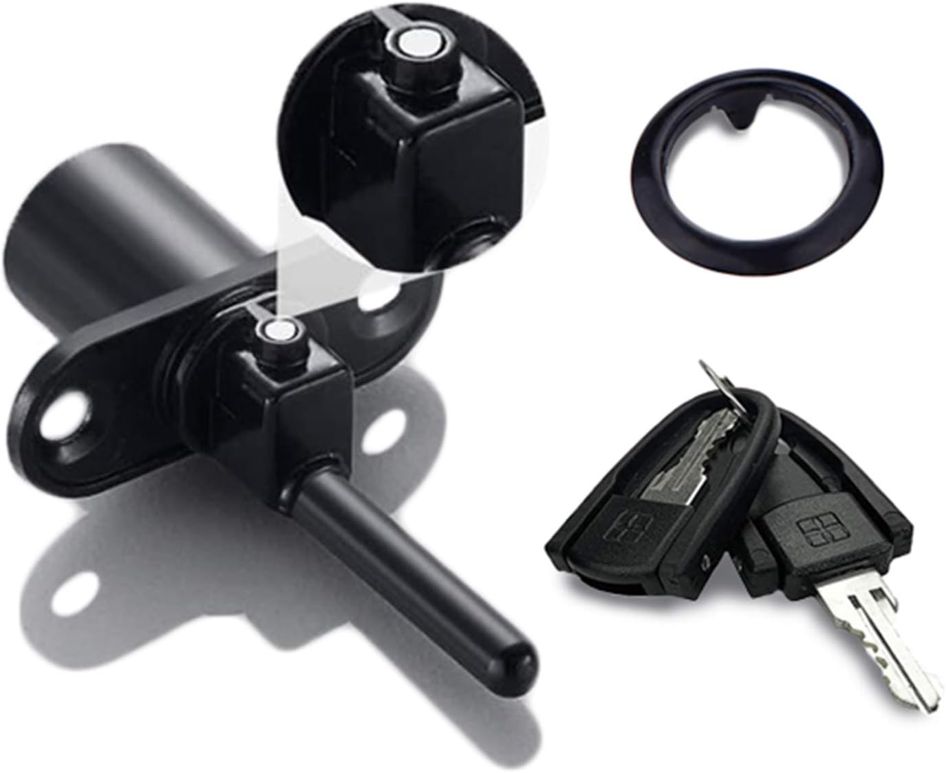 Zinc Alloy Office Desk Lock, XIEHE 288 Central Lock Office Furniture Drawer Lock Cabinet Locker with 2 Keys 16mm