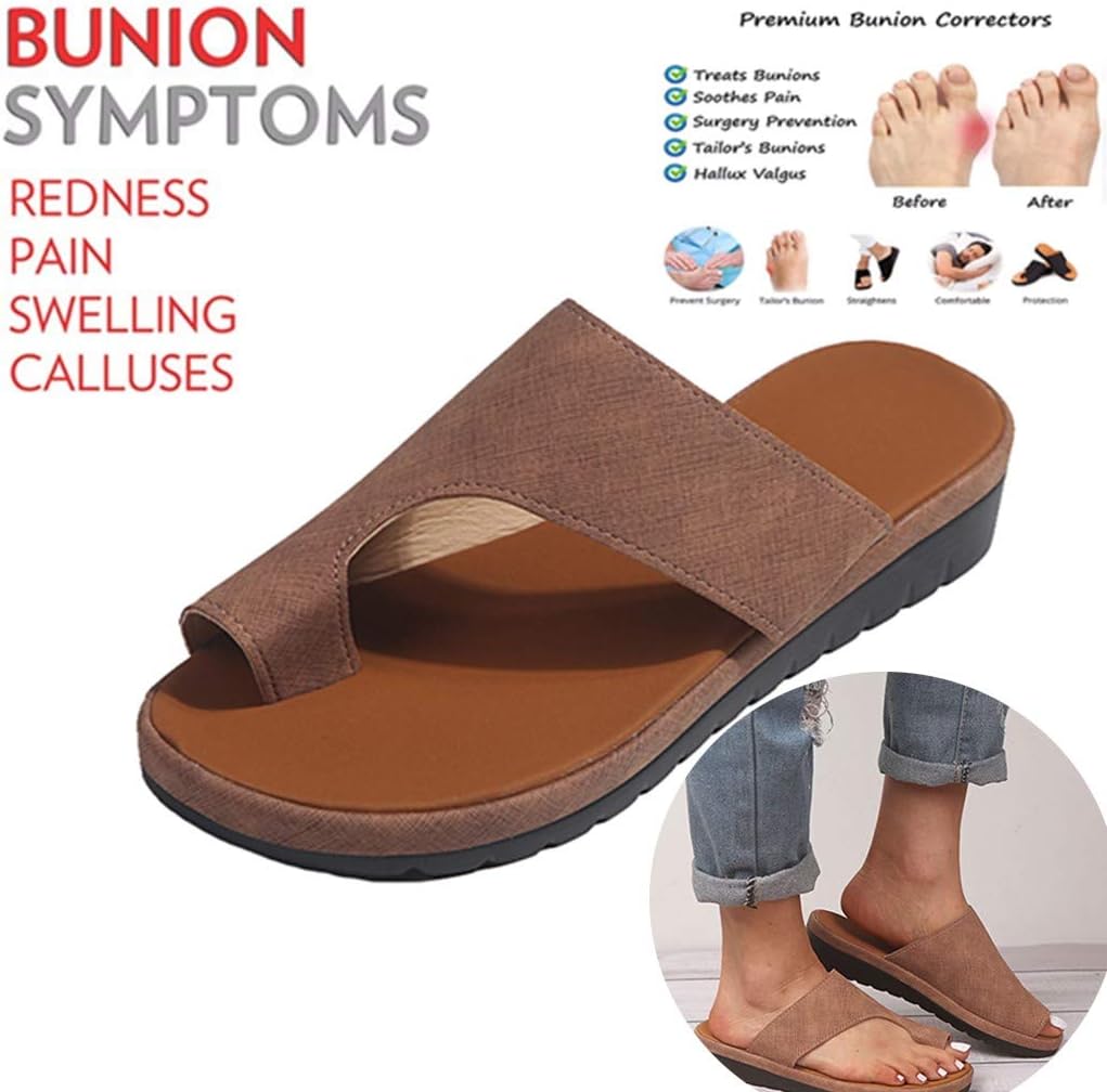 YLLX Women's Orthopedic Sandals for Foot Arch Support, Women Comfy Platform Sandal Shoes for Big Toe Bone Correction,2019 New 35-43