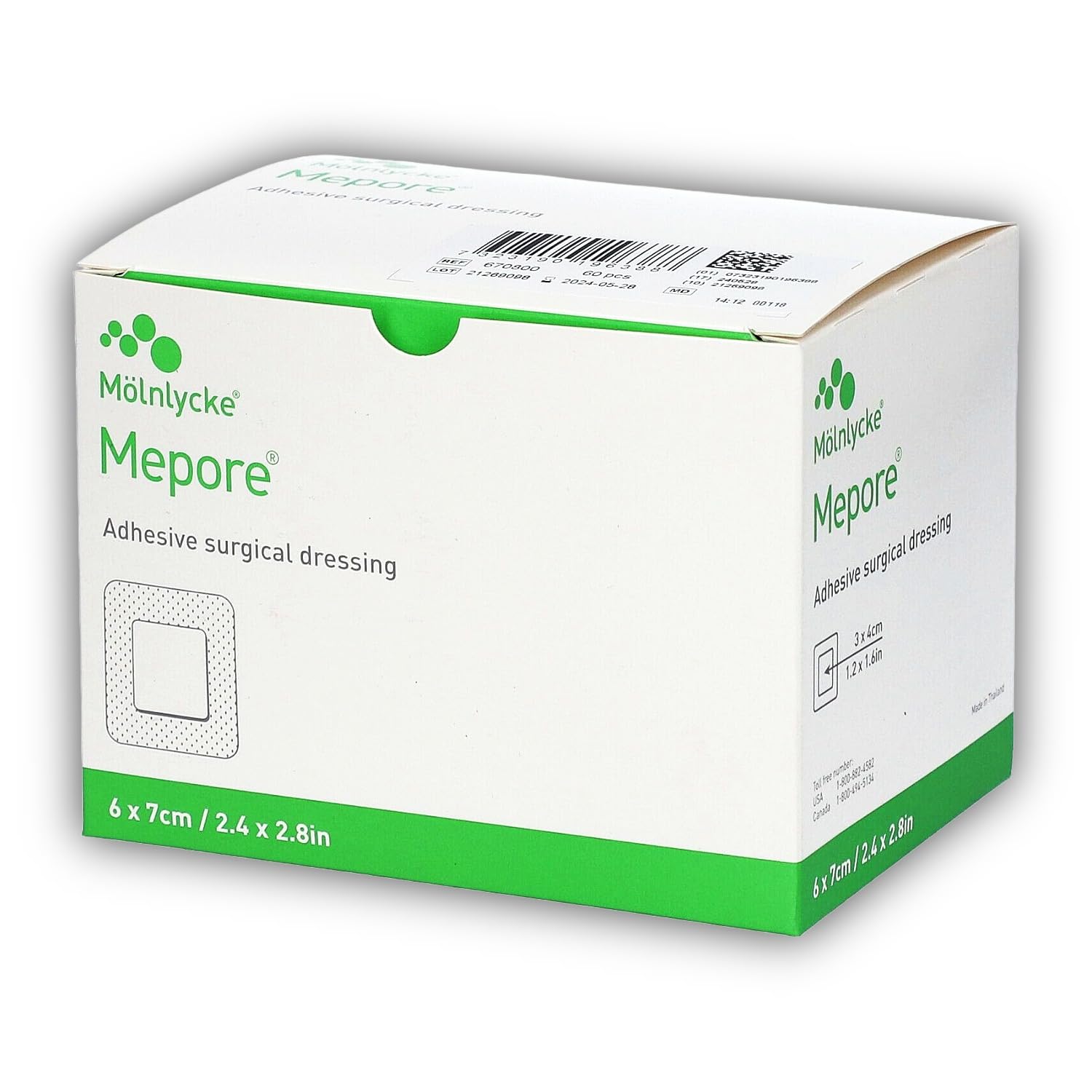 Mepore 99XX0097 Dressing, 6cm x 7cm, Pack of 60, White