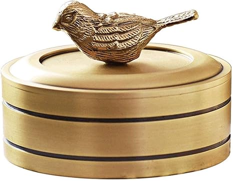 Amazon Irving 灰皿 蓋つきタバコ灰皿 クリエイティブな葉巻灰皿 かわいい銅灰皿 屋内 屋外 自宅 オフィス 車用 インテリア オンライン通販