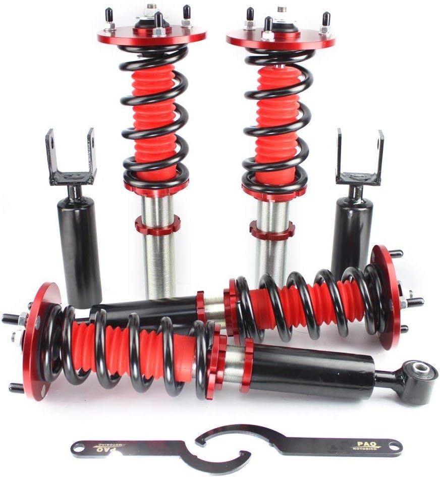 BEFFEE 1 Set(4PCS) Suspension Struts Coilover Suspension Kits Fit For Supra 1993-1998 Lexus SC300 SC400 1992-2000 New Coilover Shock Absorber Struts Spring Damper Kit