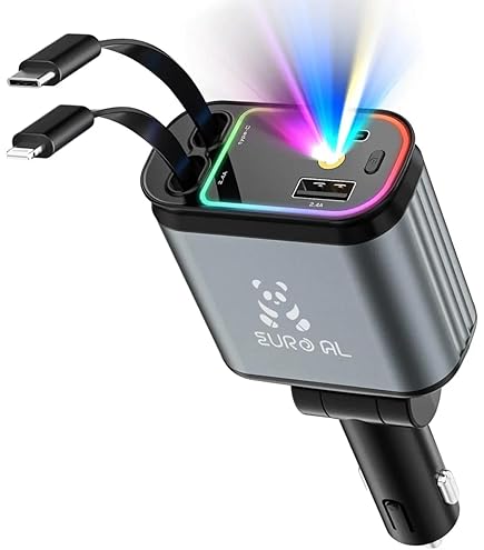 Car Starlight 2X USB PD 20W Type-C Car Charger Fast Charge Adapter