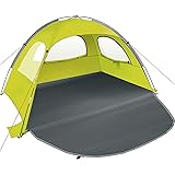 MIRUS Beach Tent, 2-3 Person Sun Shade Shelter with UPF50+ Protection Extended Floor & 3 Ventilating Roll Up Windows Carrying