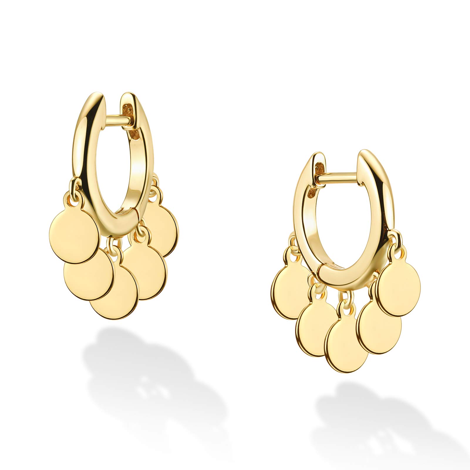 LOYATAGold Huggie Hoop Earrings 14K Gold Plated Dainty Small Simple Hypoallergenic Jewelry Gift for Women
