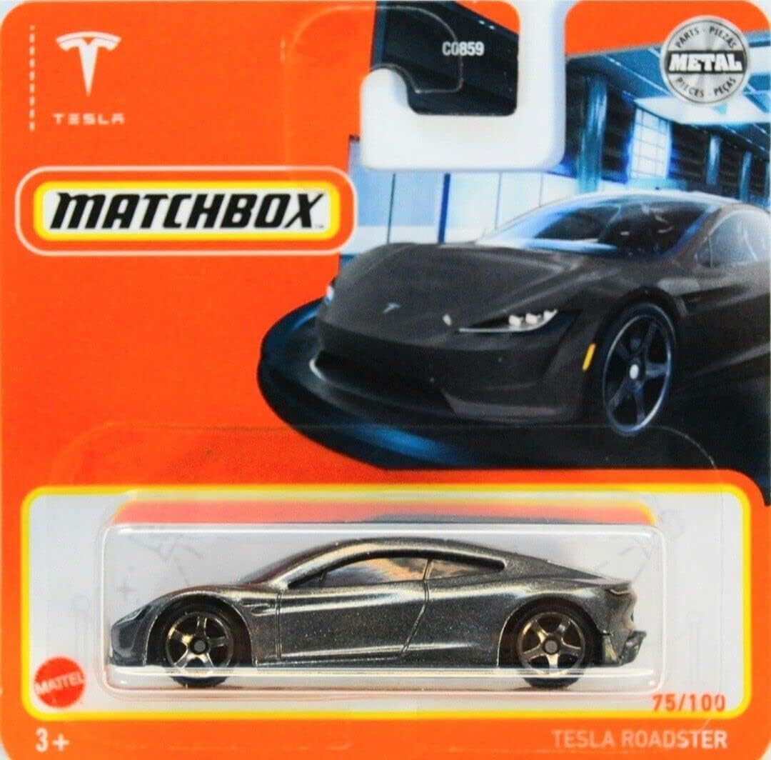 2022 Matchbox Tesla Roadster Grey 75/100 HFR50 (Short Card)
