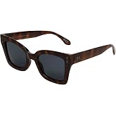 French Connection Women's Fern Sunglasses Cateye, Brown, 42mm