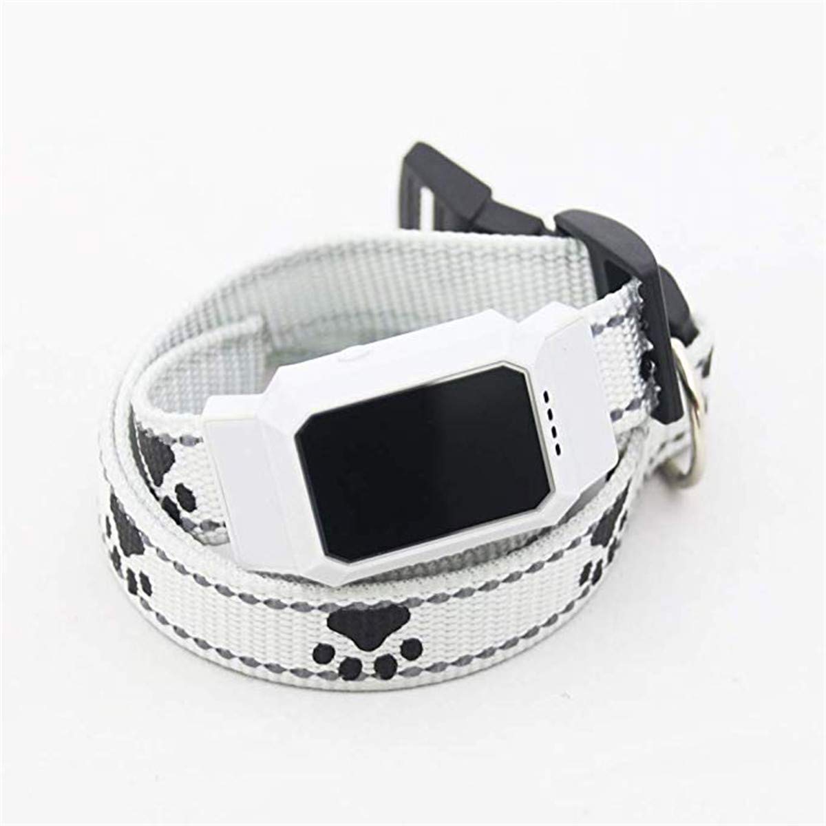 Pet GPS GSM Health & Location Tracker Dog Cat Real-time Tracking Collar Security Finder Locator,Whit