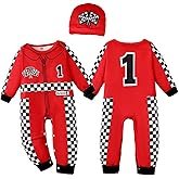 Happidoo Baby Boy 1st Birthday Outfit - One Year Old Race Car Driver Romper