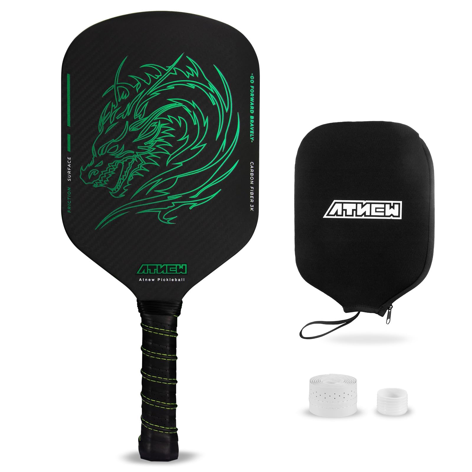 Photo 1 of Pickleball Paddles, T700 Carbon Fiber Pickleball Paddle 3K Surface with Blingbling Dragon Pattern,Increased Spin & Control,Pickle Ball Paddle,Gifts for Pickleball Lovers