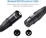 SONICAKE XLR Microphone Cable 2 Pack 10ft Nylon Braided Male to Female view 6