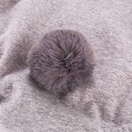 Kehen Baby Easter Costume Infant Toddler Girl Boy Spring Outfit Rabbit Hoddie Warm Winter Outerwear Gray 6-9 Months - Thumbnail 4