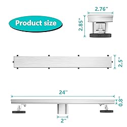 Neodrain 24-Inch Linear Shower Drain- with 2-in-1