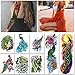 Sleeve Temporary Tattoos Fake Peacock Half Arm Tattoos and Full Sleeves Tattoo Sticker for Women Men Makeup, 10-Sheet