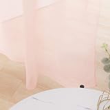 Deconovo Net Curtains Eyelet Voile Panels 55 x 102 Pink 1 Pair view 4
