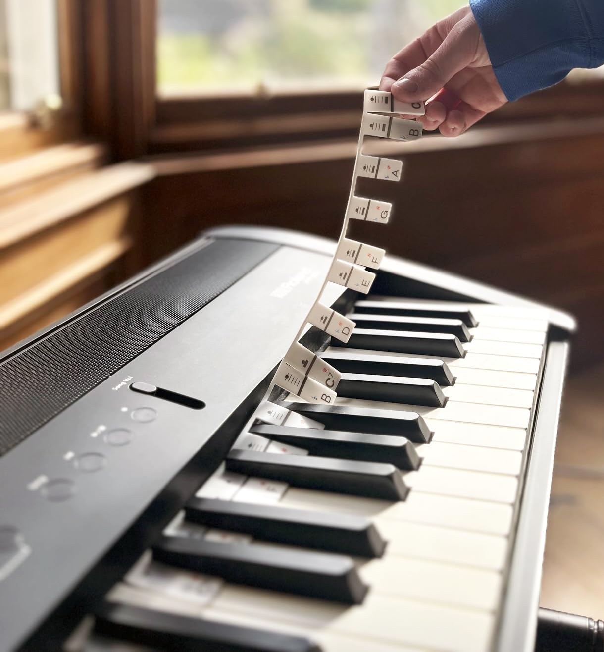 Noisy Clan Removable Silicone Piano & Keyboard Note Strips – Fits Full 88-Key Keyboards - Music Learning Tool