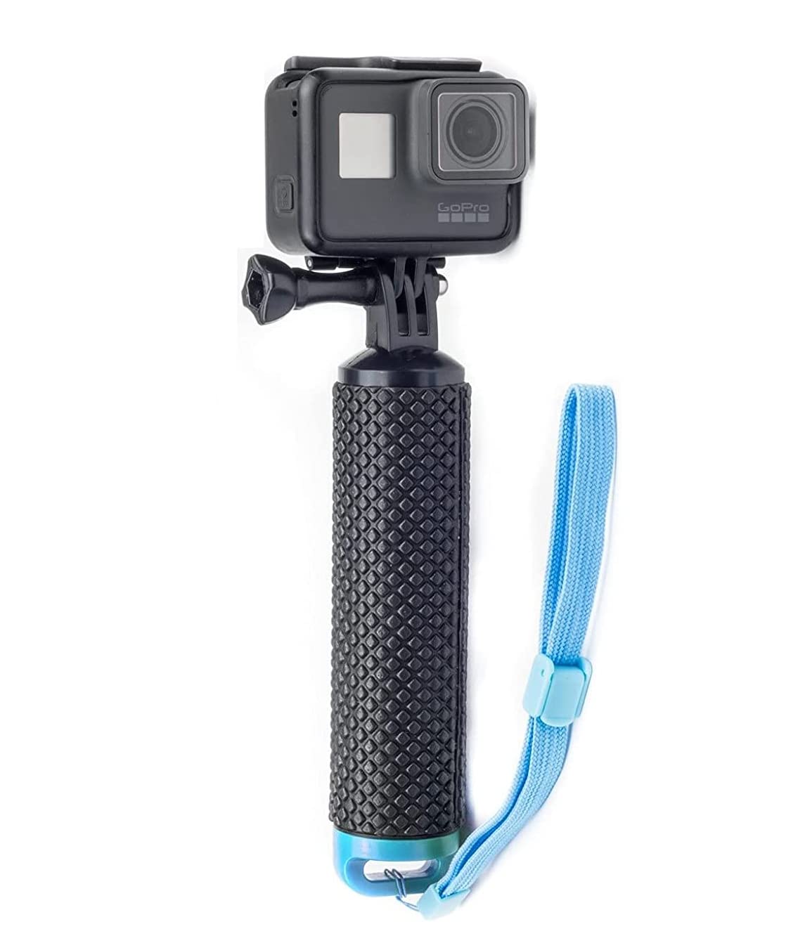 Floating Handle Grip,Camera Grip Waterproof Float Hand Grips for Underwater Hero 5/3+ 4 Session 3 Panasonic Lumix/Nikon Mount with Hand Strap and Screw Blue