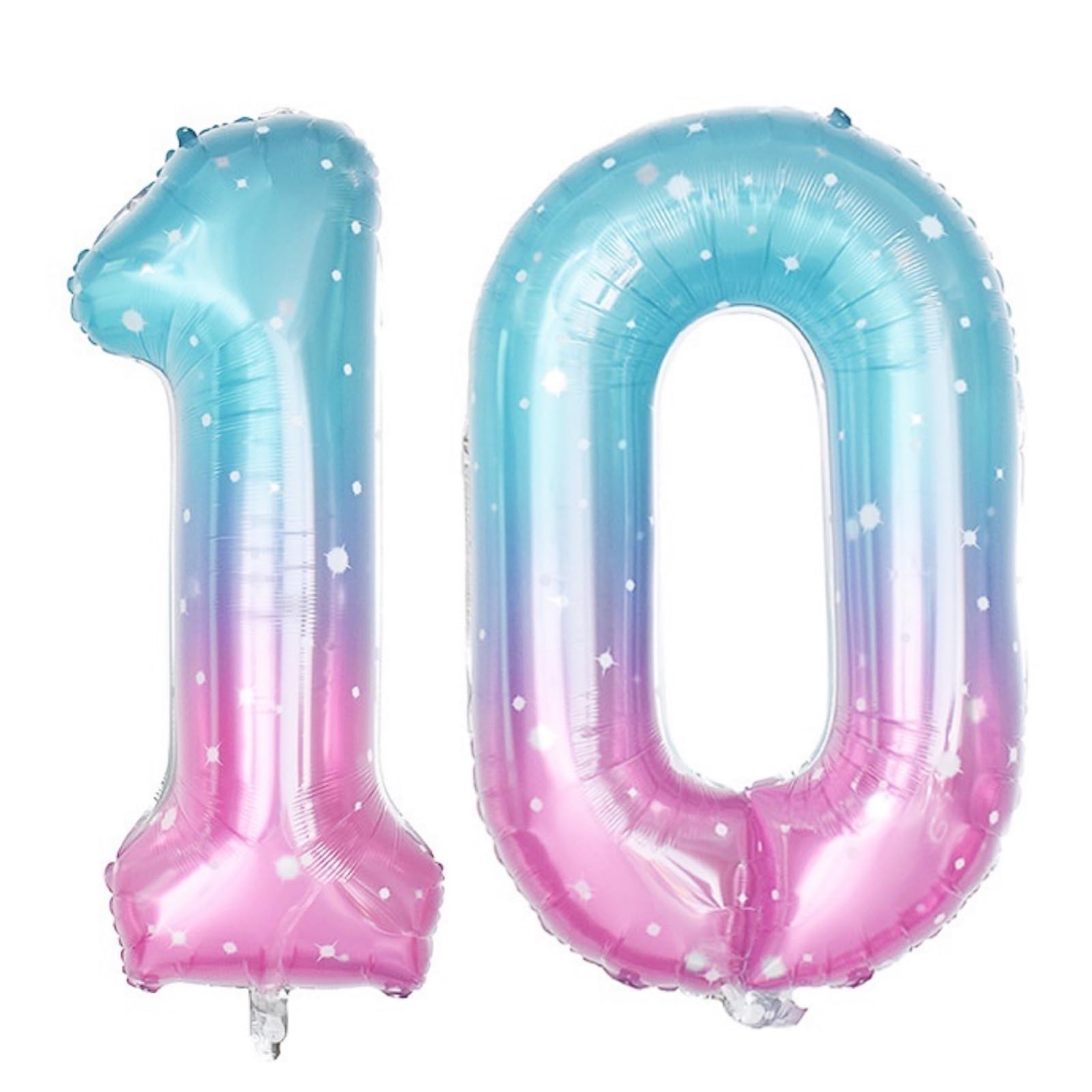 Photo 1 of 40-Inch Starry Sky Gradient Number 10 Balloons, 10th Birthday Balloons for Girls Boys, Foil Helium Balloons for Birthday Party Decorations. (Starry Sky 10)