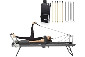 ADDWIN Pilates Reformer, Foldable Reformer Pilates Machine, Pilates Equipment for Home Women Use Gym Workout & Advanced and Beginners Users, Up to 400 lbs Weight Capacity Reformers