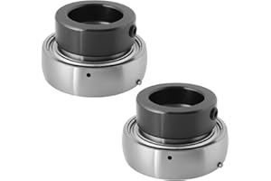 eMagTech 2pcs SA205-16 Eccentric Collar Locking Insert Bearing Suitable for Automobile Industry Papermaking Machinery Agricultural Machinery Inner 25.4mm, Diameter 52mm