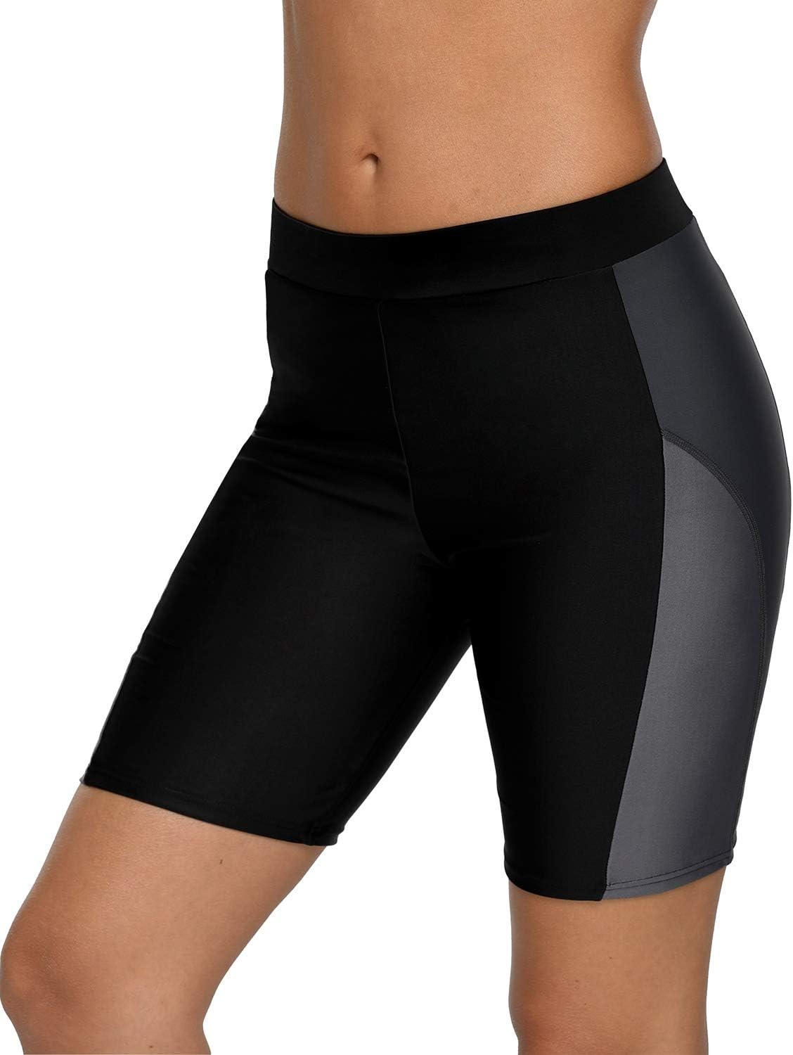 Womens Swim Shorts High Waisted Swimsuit Tankini Bottoms