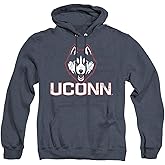 LOGOVISION University Of Connecticut Distressed Primary Logo Unisex Adult Pull-Over Heather Hoodie