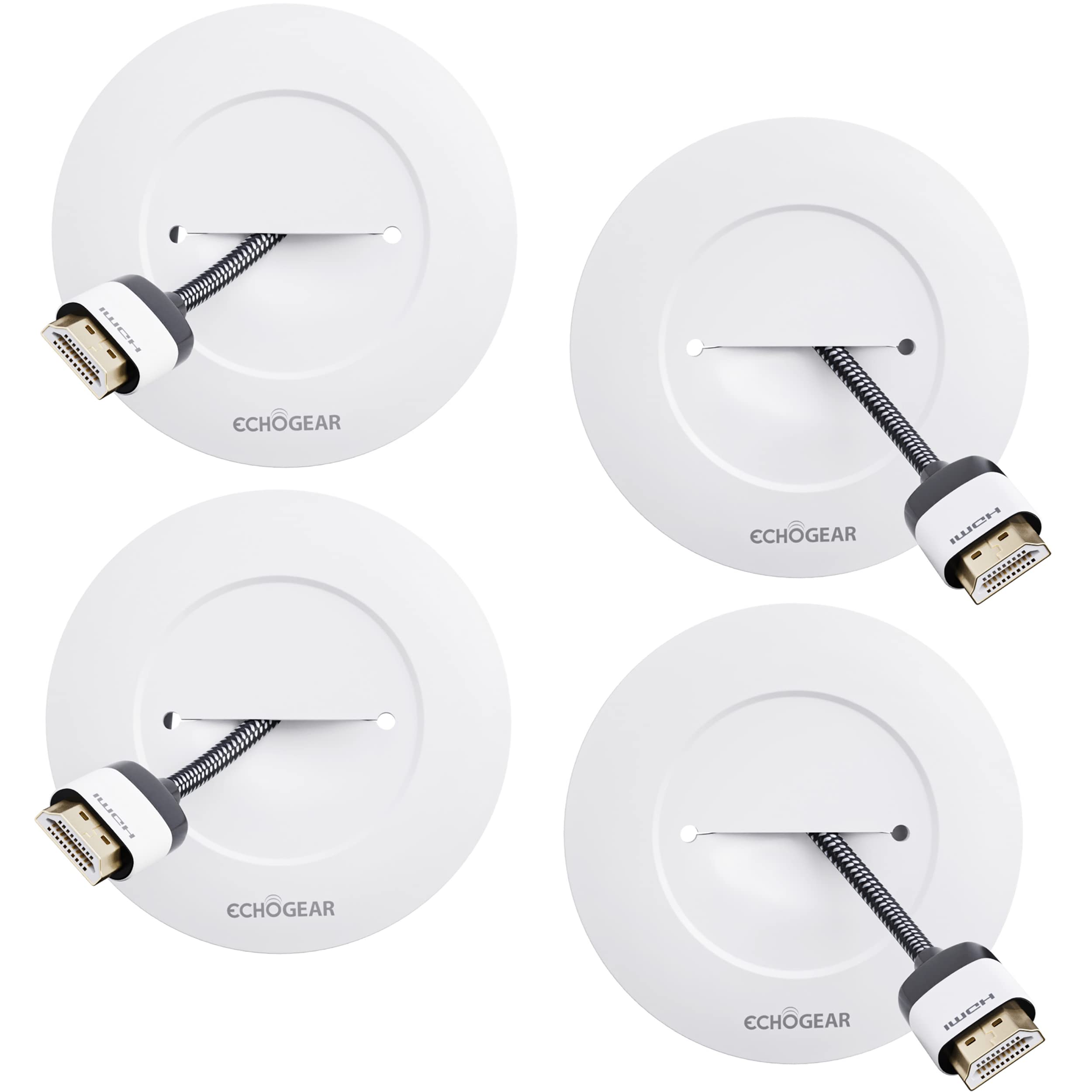 Echogear Wall TV Cable Cover - Wall Cable Grommet Kit CMIWG