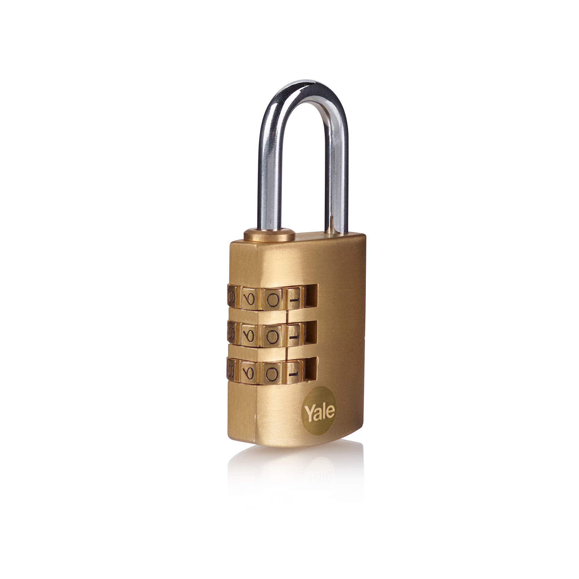 Yale Y150B/30/125/1/B 30 mm Combination Padlock pk 1 Box, Brass-Plastic Packaging, 30mm