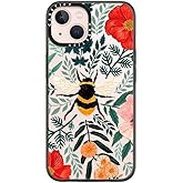CASETiFY Compact Case for iPhone 13 [Lightweight / 4 ft. 2X Military Grade Drop Protection/Slim] - Bee in The Flowers - Clear Black