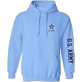 zerogravitee U.S. Army Black Sleeve Print Adult Hooded Sweatshirt