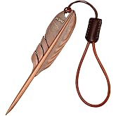 KVV Premium Single-Prong Feather-Inspired Divot Tool with Leather Lanyard &ndash; Perfect Golf Gift for Golfers