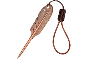 KVV Premium Single-Prong Feather-Inspired Divot Tool with Leather Lanyard – Perfect Golf Gift for Golfers