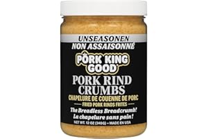 Pork King Unseasoned Pork Rind Crumbs, Breadless Breadcrumb, 340g, 2 Jars