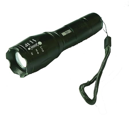 Nwatch1 LED Taschenlampen 2000 Lumen - Inklusive Wiederaufladbaren Akku und Ladegerät