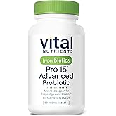 Hyperbiotics Vital Nutrients Pro-15 Advanced Probiotics for Women and Men | 15 Strains + Kiwifruit | Clinically Studied Daily Probiotics for Digestive Health, Gas, & Bloating | 60 Vegan Tablets