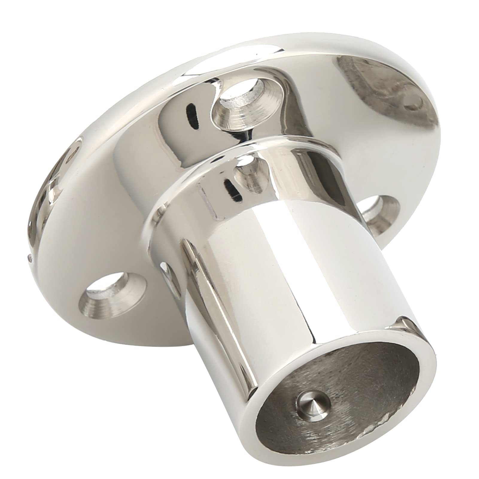 Alomejor 90 Degree Round Base 316 Stainless Steel Round Tube Stanchion Base Hand Rail Fitting Boat Handrail Fittings(25MM)