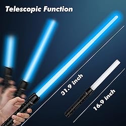 Light Up Sabers, 2 in 1 Dual Saber with Fx Sound
