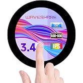 waveshare 3.4inch DSI LCD Compatible with Raspberry Pi 5/4B/3B+/3A+, CM3/3+/4, Circle Touch Display, 800&times;800 Resolution, IPS, 10-Point Touch