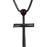 Cross Necklace Men Sports Stainless Steel Baseball Cross Necklaces Boys Gift