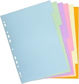 Exacompta 1606E Forever Collection 6-Part Dividers A4 Recycled 170gsm Pastel view 3