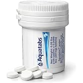 Aquatabs Water Purification Tablets, 397mg 100 Pack, Camping &amp; Emergency | Water Filtration System for Boating, Marine, Survival Kit. Easy-to-use purifier treatment for safe drinking water