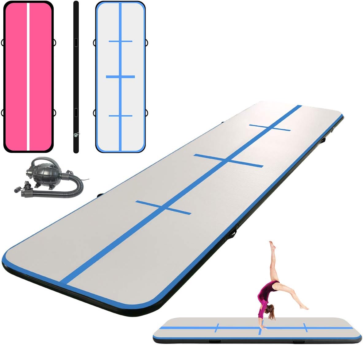 Slsy Tumble Air Track Mats 10ft/13ft/16ft, Inflatable Air