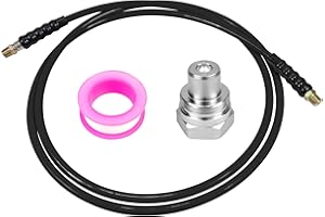 AMZCNC 10' 10000psi High Pressure Hydraulic Hose CH-604 Coupler 3/8" Thread Hydraulic Hose Assembly,1/4" ID x 10 ft(BLACK, 10' 10000 PSI 3/8")