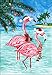 Briarwood Lane Christmas Flamingos Nautical Garden Flag Tropical Holiday Beach 12.5