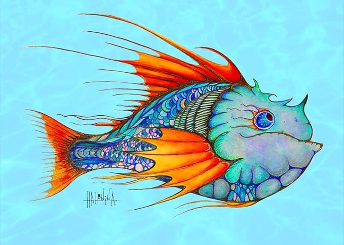 Dragon imán de pescado – acrílico nevera y oficina – 95 mm x 65 mm ...